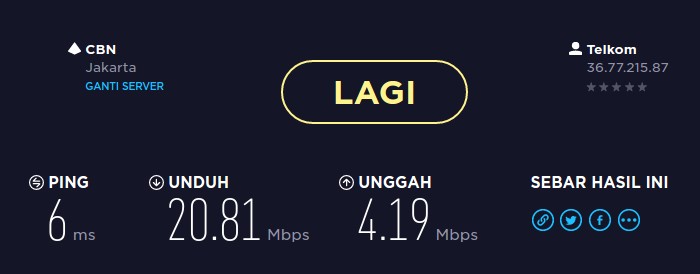 Indihome 20 mbps